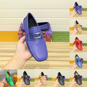 Luxe gloednieuwe kleuren koe split lederen mannen plat schoenen merk mocassins mannen designer loafers rijschoenen mode casual schoenen hot sell 2024