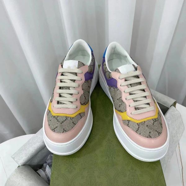 Luxurious informal Shoes Screerer Running Sneakers Italy Men Women Monogrammed Coated-Canvas and Leather Sneakers Platforms Diseñador Drive Sports Shoes