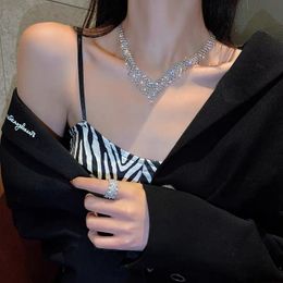 luxueuze chokers kettingen hangers fijne lange tassel glanzende kristal verse hangende kettingen voor vrouwen temperament hyperbool stijl ketting sieraden geschenken