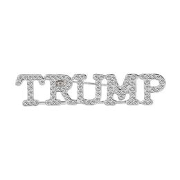 Soporte de cristal de lujo Trump 2024 Broche DIY Insignia de diamante Artesanía 2024317