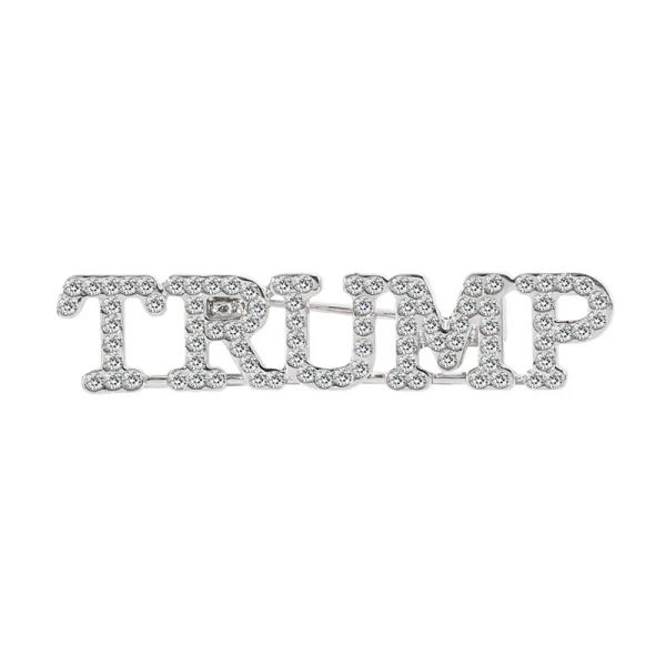 Support en cristal luxueux, broche Trump 2024, bricolage de badges en diamant, artisanat 2024317