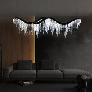 Lámparas de araña de cristal modernas, iluminación LED retro, colgante de oro cromado, lámparas colgantes, lustre para sala de estar, dormitorio, comedor, accesorio de luces, candelabros de cristal ondulado