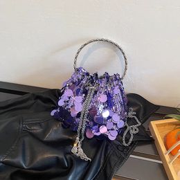 Luxe avondtas bling pailletten handtassen vrouwen feest klein tote mode dame bucket girls glitter portemonnees 240506