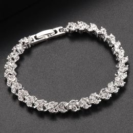 Luxe Mode Strass Zirkoon Ingelegd Knipperende Armband voor Vrouwen Armband Bruiloft Verjaardag Sieraden Gift pulseras