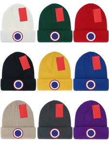 Gorros de calavera de moda de lujo Sombreros de punto Sombrero de diseñador de invierno con etiquetado de pequeño monstruo Gorro de lana cálido Casqueta unisex 12 colores de alta calidad