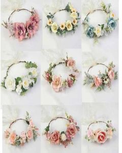 Luxueuse fleur couronne de mariage Hair Bridal Party Crown Garland Garland Bridesmaid Hair Accessories Headpiece He Jllhka9543078