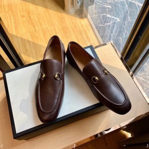 Zapatos de vestir italianos de lujo para hombres, mocasines de cuero genuino Oxford, mocasines marrones de diseñador para hombres, zapatos