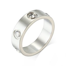 bague de créateur de bijoux de luxe pour les femmes bague d'amour hommes unisexe en acier inoxydable Non allergique Ne se fane jamais bagues de fiançailles de mariage en diamant pour hommes