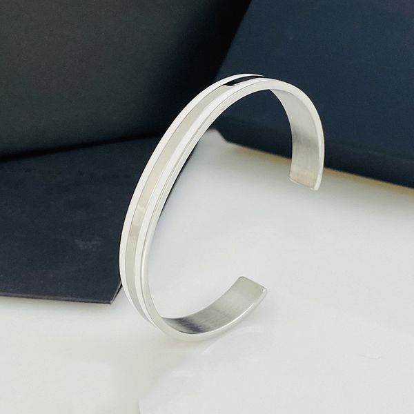 Joyería de lujo para mujer, pulsera de plata, brazalete moderno y elegante tipo C, pareja, fotografía de boda, regalos publicitarios, apertura de letras, pulsera de diseñador ajustable