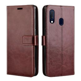 Luxe lederen gevallen voor Samsung Galaxy A20e Case Back Cover Flip Case aan voor Samsung A20 A 20 2019 A205F A20E A202F