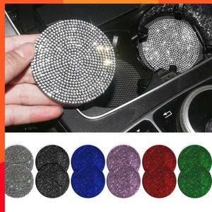 Luxe Luxe Auto Waterbeker Fleshouder Antislipmat Pad Silicagel Antislip Auto Stuff Bling Auto-interieuraccessoires voor vrouwen