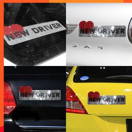 Luxe Nieuwe Bestuurder Autostickers voor Auto Reflecterend Teken Veiligheidsteken voor Student Tiener Auto Decoratie Bling Auto Assessoires voor Meisjes