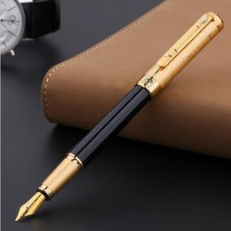 Luxe PIMIO 902 Classic Black Golden Fountain Pen Business Briefpapier Kantoorschoolbenodigdheden