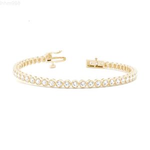 Luxe kwaliteit op maat ontworpen wit massief goud en geplatineerd fijne sieraden Lab Grown Diamond Tennisarmband