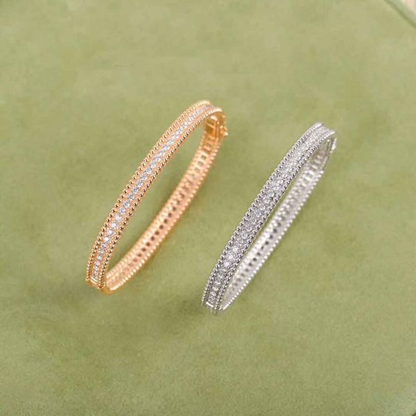 Bracelet punk de qualité luxueuse avec diamant en or rose 18 carats et couleur platine pour femme et petite amie, bague cadeau avec diamant en platine