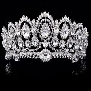 Luxueux Étincelle Pageant Couronnes Strass Mariage Couronnes De Mariée Bijoux De Mariée Diadèmes Accessoires De Cheveux Brillant De Mariée Diadèmes2663