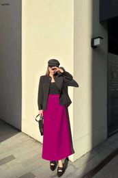 Luxurious femmes jupe vêtements pour dames d'été de haute qualité pure couleur grosse swing long overskirt de mode 22 décembre