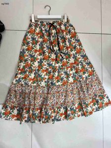 Luxe dames rokkleding voor dames zomer hoogwaardige riem van riembloem afdrukken Big Swing Long Fashion over Skirt 22 december