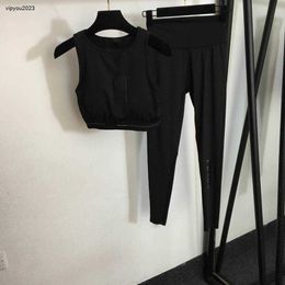 luxe dames trainingspak merk voor dames lint taille vest + kwaliteit letter elastische strakke leggings 27 januari
