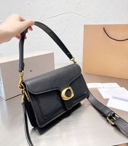 Luxurious Womens Man Tabby Diseñador Bolsa Bolsas Messenger Bag Bag Bag Bagn Baguette Baguette de cuero Real Mirror de calidad Crossbody Fashion