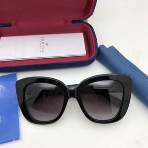 Luxury 0327s Exquusite Butterfly Style Sunglasses 52-20-140 Femme Gradient anti-UV400 LOGGLES CHOGGLES CHOGGLES FULLET