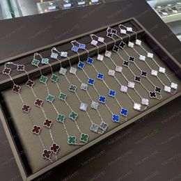 Collier de luxe à 10 diamants, marque de mode, collier de créateur en or 18 carats de haute qualité avec boîte, adapté aux bijoux pour femmes