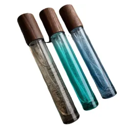 Bouteilles de parfum en verre de luxe de 10 ml, bleu, vert, marron, flacons de pulvérisation d'huile essentielle de parfum, bouteilles rechargeables vides