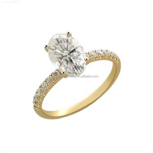 Anillo de oro de lujo anillos moissanite personalizados 14k anillos de boda de oro reales joyas para hombres