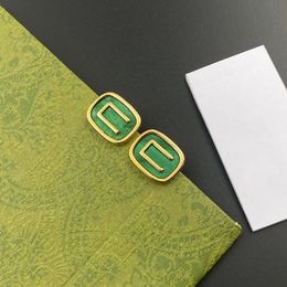 Luxe 18K Gold Ploated Luxury Brand Designers Letters Stud beroemde vrouwen Crystal Rhinestone Heart Earring Wedding Party Joodlry Accessoires