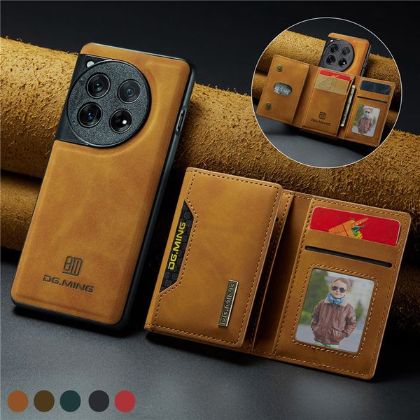 Luxury 2 en 1 Case de teléfono de moda de cuero extraíble magnético para OnePlus 11 12 5G Servir firme Rango de tarjetas múltiples Ranuras en la billetera desmontable Soporte de bolso