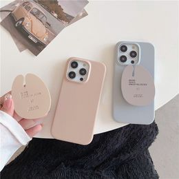 Luxe 2 in 1 Solid Leather Vogue -telefoonhoesje voor iPhone 15 14 13 12 Pro Max Samsung Galaxy A24 A52 S23FE S22 Ultra S23 plus duurzame stijlvolle afneembare beugel achteromslag