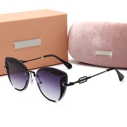 Luxe-2019 nouvelles lunettes de soleil sans monture de luxe femmes marque lunettes de dégradé d'oeil de chat 100% protection UV célèbre dame lunettes marque lunettes de soleil de rue