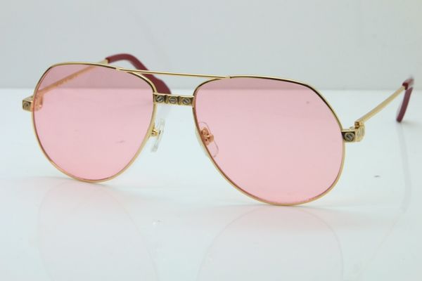Luxe- 2019 Livraison gratuite lunettes de soleil hommes designer 1324912 Lunettes de soleil de mode marque femme Lunettes exquises Cadre Nouvelle lentille rose