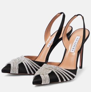 Luxe 2024 S/S Gatsby Sandalen schoenen Spiral Wraps Strap Pumps Stiletto Heels Put Toe Lady Gladiator Sandalias Wedding, Party, Dress Eu35-43 met doos