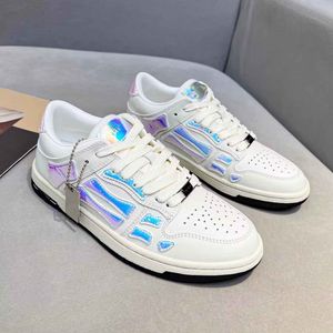 Luxury 2023 Skel Low top Sneakers Chaussures os TRAPEUR CUIR SKULL FEMMES MENSEM