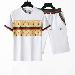 Ensemble de sports de créateur de luxe 2024, lettre de sport pour hommes et femmes Slim Fit Sports Sports à manches courtes à manches courtes, Asian Size M-xxxl