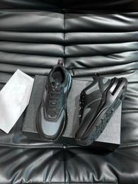 Luxury 2024 Prax 01 Men Sneakers Chaussures Chaussures en caoutchouc Chunky Check Mesh Nappa Cuir Walking Walking Daily Footwear Comfort Trainers EU39-44