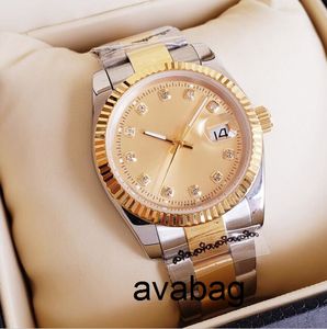 Luxe 36 mm 41 mm liefhebbers Horloges Diamond heren Women Gold Face Automatische beweging Sweep polshorloges Designer Ladies Watch LZPD