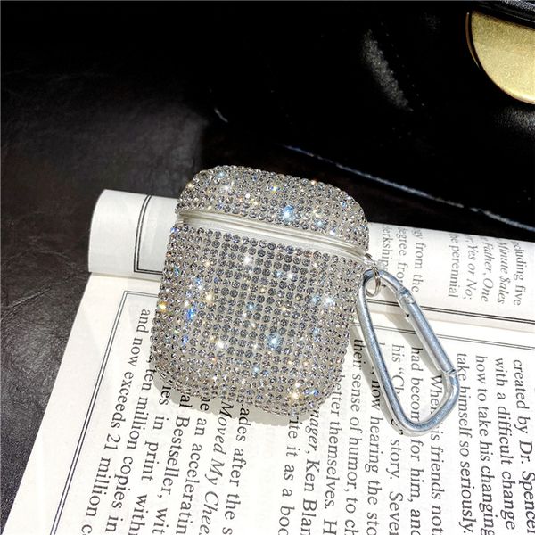 Étuis pour écouteurs de luxe 3D Fashion Bling Diamonds pour Apple Airpods Pro 3 2 1 Accessoires Bluetooth sans fil Housse de protection rigide Sac de charge