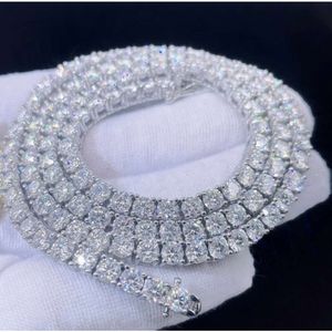 Collier de luxe en chaîne de diamant Vvs Lab, bijoux de Tennis, idées cadeaux pour la saint-valentin, 3mm, 4mm, 5mm, 2023
