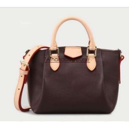 luxe 5a merk designer tas bruin mono echt leer dames schoudertassen 31cm 40cm 45cm dames draagtas 48815 kom stofpakket met serienummer