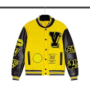 Luxury 5a Hip Hop Baseball Jackets Men Clothing Women Diseñador de cuero Caata de bombarde