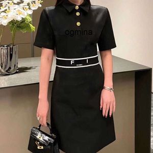 luxe 5A lente shirtjurk damesjurk mode 3D print korte mouw set designer jurken Amerikaanse poloshirts dame polo lange jurken