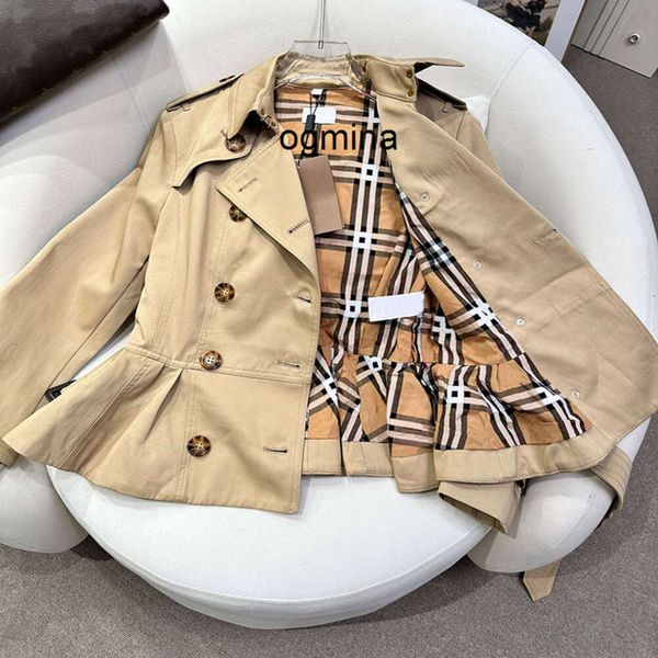 Veste de luxe 5A pour femme, Trench court de styliste, coupe-vent, manteau d'extérieur, hauts d'automne et d'hiver, taille S-L
