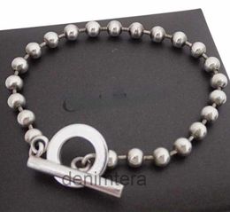 Luxe 6ucci Sieraden Cirkel Bal Ketting Kralen Toggle 925 Sterling Zilveren Armbanden voor Vrouwen Mannen Koppels met Merk Box Bangle Set Verjaardagscadeaus EPXY