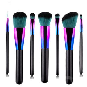 Luxe 7pcs pinceaux de maquillage ensemble cils lèvres fond de teint poudre ombre à paupières sourcils eye-liner cosmétique maquillage brosse outil de beauté expédition DHL