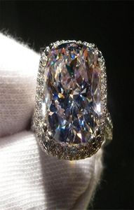 Luxe 8CT Diamond Ring 14K Wit Gouden sieraden Moissanite Court Betrokkenheid Wedding Band Ringen voor Women Bridal Party Accessory81566181055