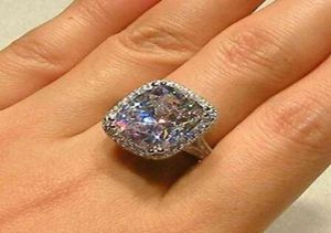 Luxury 8ct Diamond Ring 14K Bijoux en or blanc Moissanite Court Engagement Band de mariage pour femmes accessoires de fête nuptiale51099289383