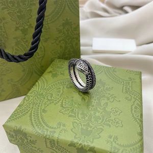 Luxe 925 argent designer amour coeur anneaux pour hommes femme serpent anneaux couples mariage anneaux hommes femmes designers g5772