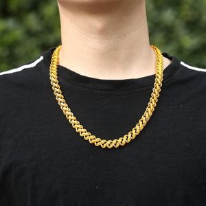 Collier de luxe en or jaune 999 pour hommes, 8m10m12m, collier dominateur, chaîne de cou thaïlandais, bijoux fins d'anniversaire, cadeaux 302P